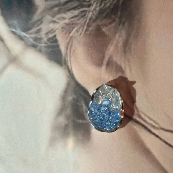 Blue Crystal Earrings - Picture 1 of 1